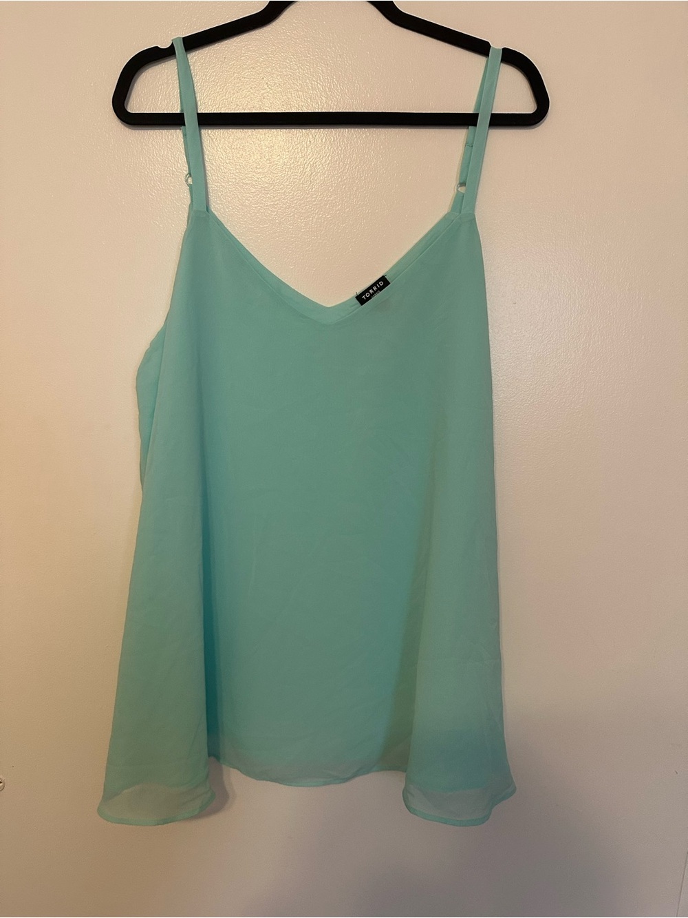 torrid Aqua V-Neck Adjustable Strap Cami